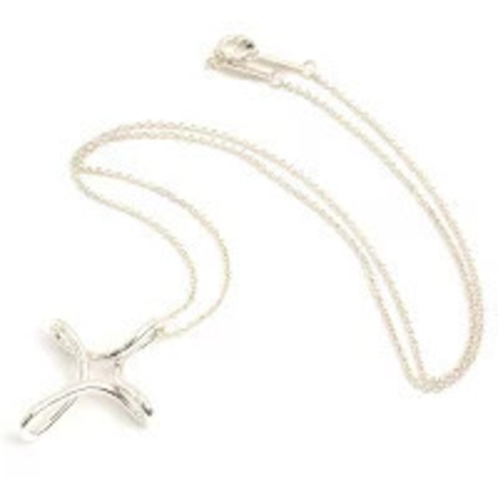 Tiffany Co Infinity Cross Necklace Silver